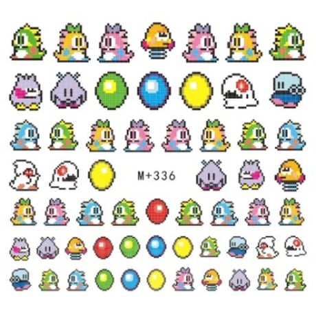 パズルボブル★M336　ウォーターネイルシール　ネイルステッカー