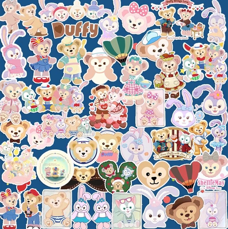 40枚 ダッフィーフレンズC 防水ステッカー シール | aboo