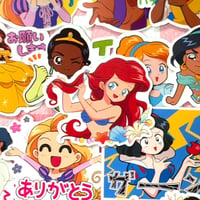 40枚　ディズニープリンセス２　ディズニー　防水シール