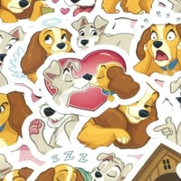 25枚　わんわん物語　ディズニー　防水シール