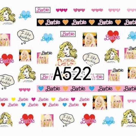 Barbie★A522　バービー　ネイルシール　ウォーターネイルシール