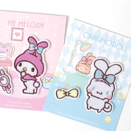 サンリオ刺繍シール　海外輸入品　マイメロ　シナモン　キティ　プリン　ワッペン　アップリケ