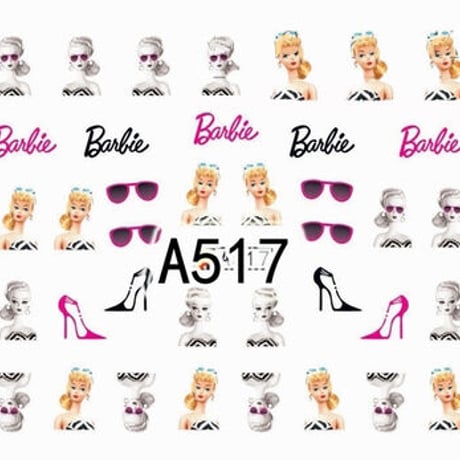 Barbie★A517　バービー　ネイルシール　ウォーターネイルシール