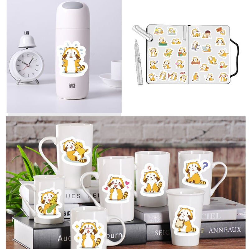 40枚 あらいぐまラスカルA 防水ステッカー シール | aboo