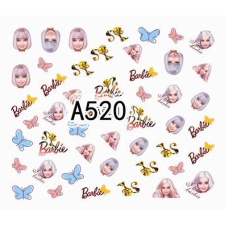 Barbie★A520　バービー　ネイルシール　ウォーターネイルシール