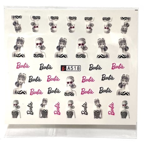 Barbie★A518　バービー　ネイルシール　ウォーターネイルシール