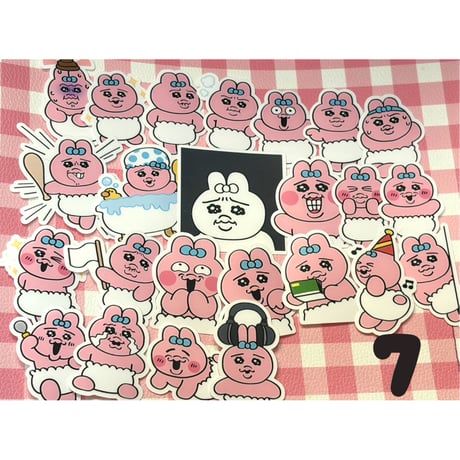 ★24枚～40枚　おぱんちゅうさぎ　防水シール