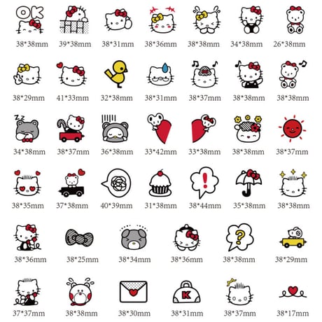 ４０枚　ハローキティA　防水ステッカー　シール