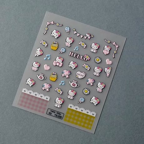 ハローキティ★TS030　サンリオ　５Dネイルシール　ネイルステッカー