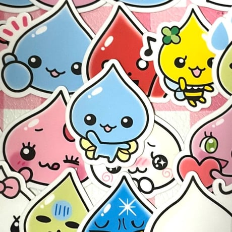 40枚　しずくちゃん１　防水シール