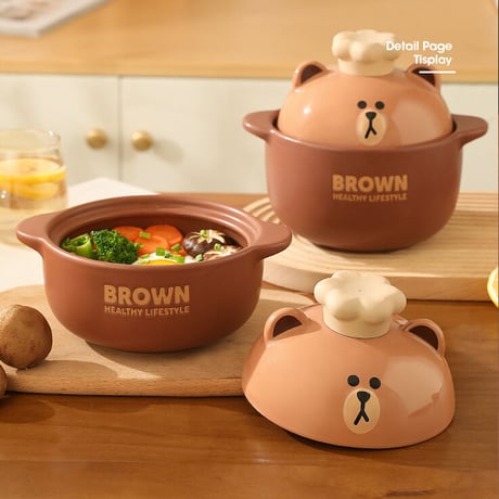 ■受注発注商品　LINE FRIENDS　３サイズ　１～５人用　両手鍋