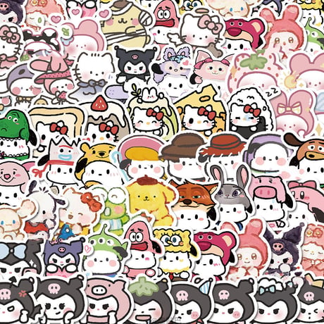 ５６枚　らくがきサンリオキャラクターズB　防水ステッカー　シール