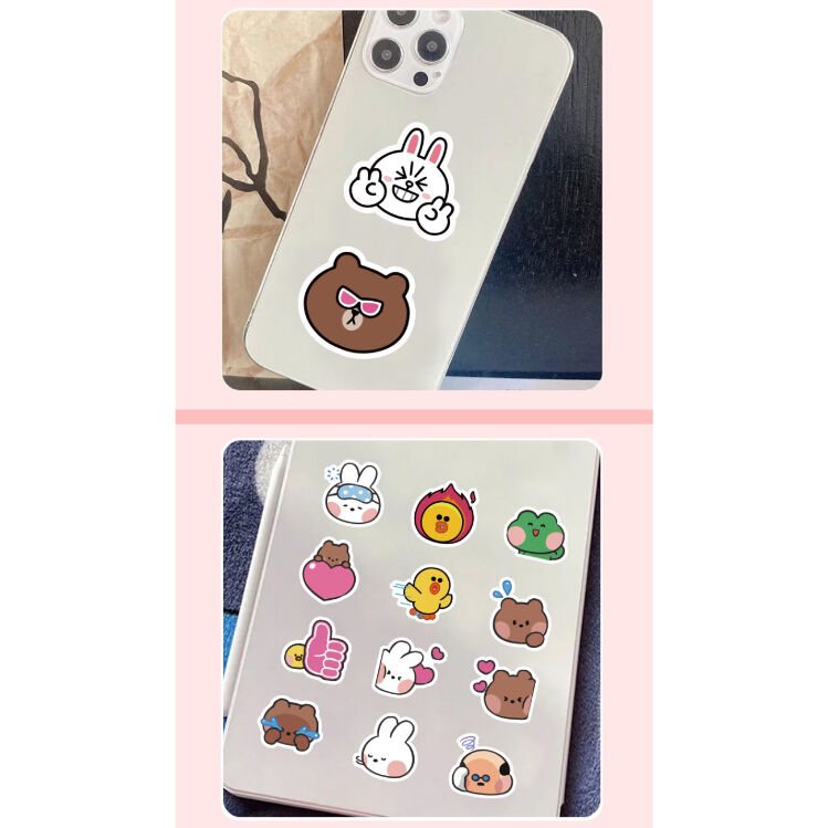 ５０枚　ラインフレンズD　防水ステッカー　シール 50枚 ラインフレンズD 防水ステッカー シール｜Yahoo!フリマ