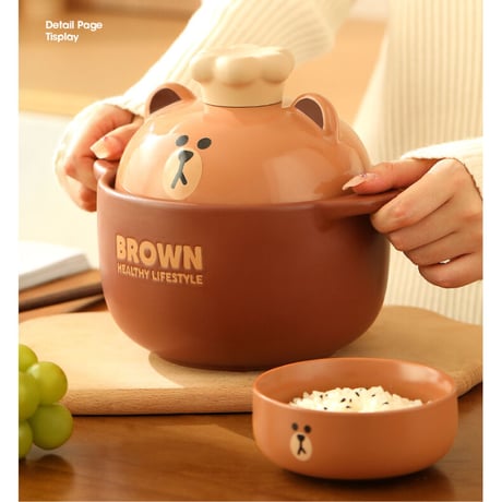 ■受注発注商品　LINE FRIENDS　３サイズ　１～５人用　両手鍋