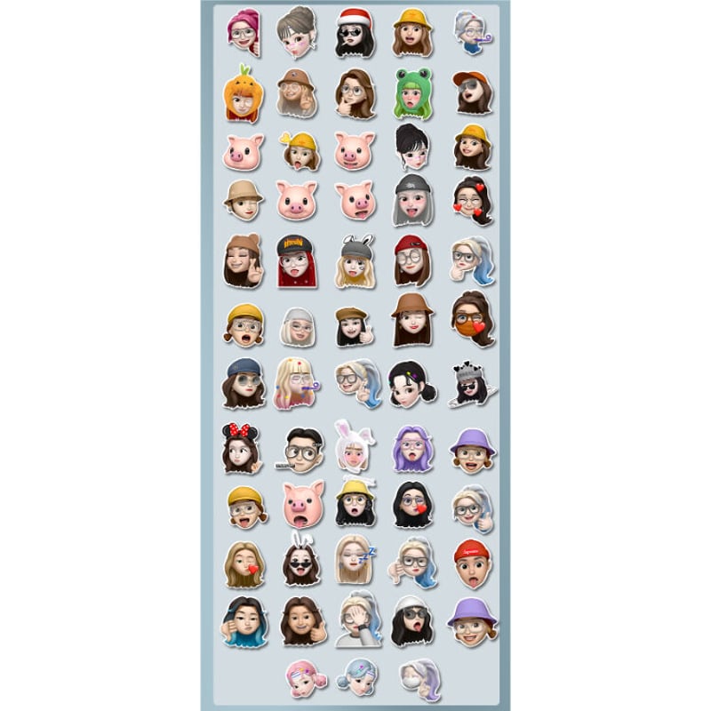 120枚 iPhone ミー絵文字 防水ステッカー シール | aboo 