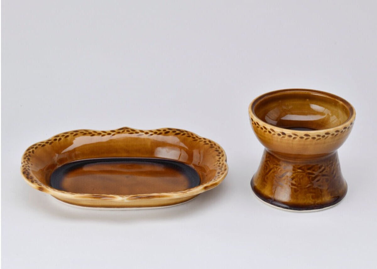 やちむんマスタード】Tsunaguうつわセット（プレート・フードボウル