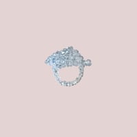 Crystal dolphin ring