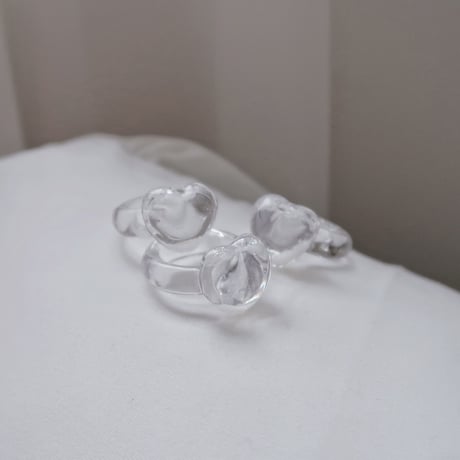 Heart snow dome ring