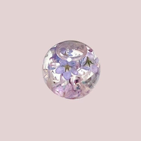 Flower snow dome ring