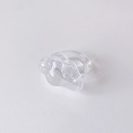 Cloud snow dome ring