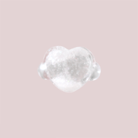 Heart snow dome ring