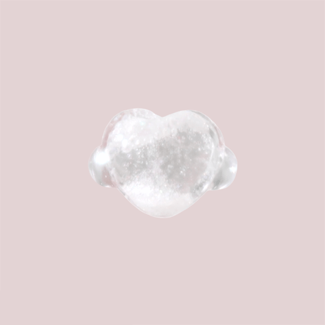 Heart snow dome ring