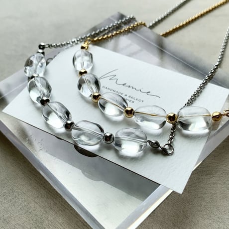 crystal necklace(アレルギー対応)※長さ選べます