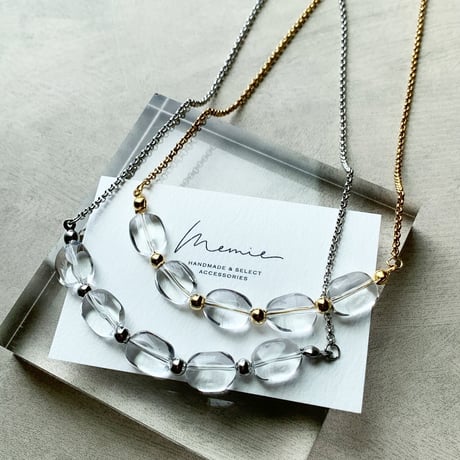 crystal necklace(アレルギー対応)※長さ選べます