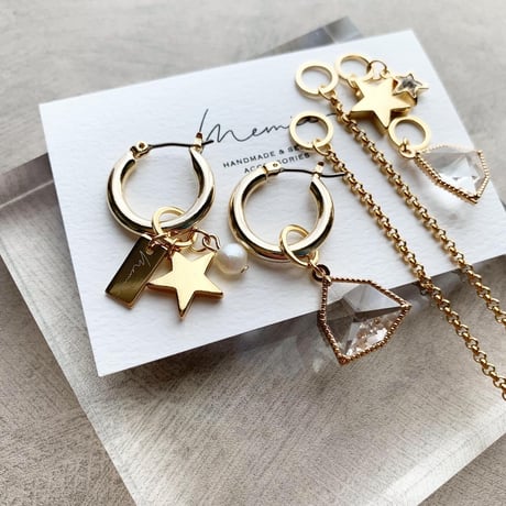star★glass charm(シルバー)