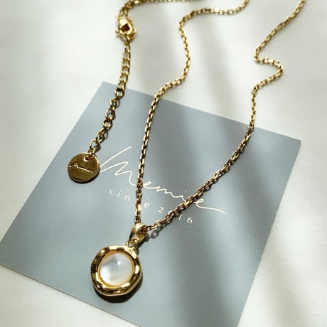 shell charm stainless chain necklace