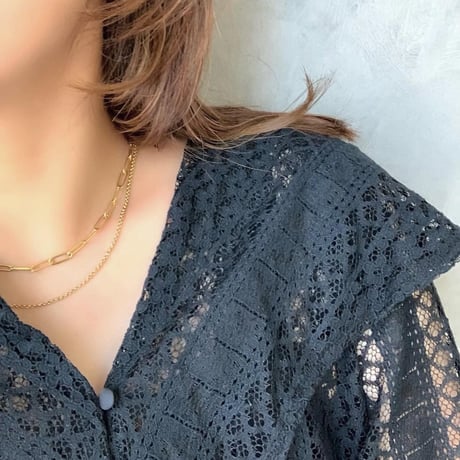 double chain stainless necklace
