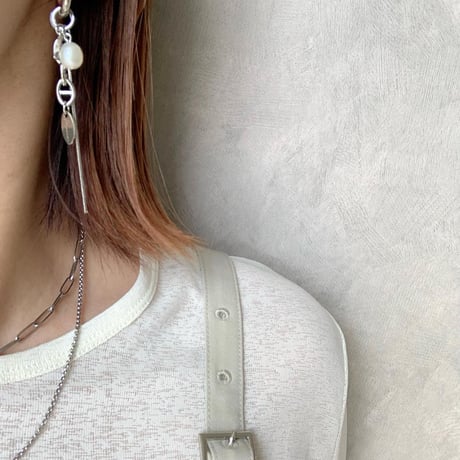 link chain×zirconia charm(シルバー)