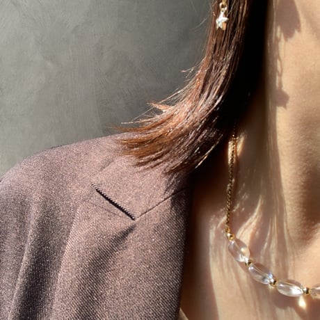 crystal necklace(アレルギー対応)※長さ選べます