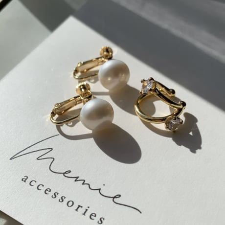 pearl+ear cuff(ゴールド)◇ご希望のイヤーカフ番号を備考欄へ◇