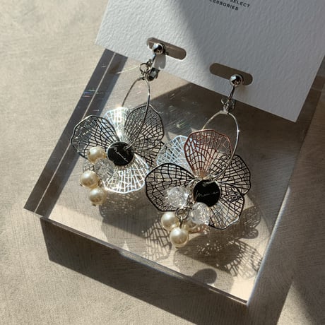 flower hoop(シルバー)