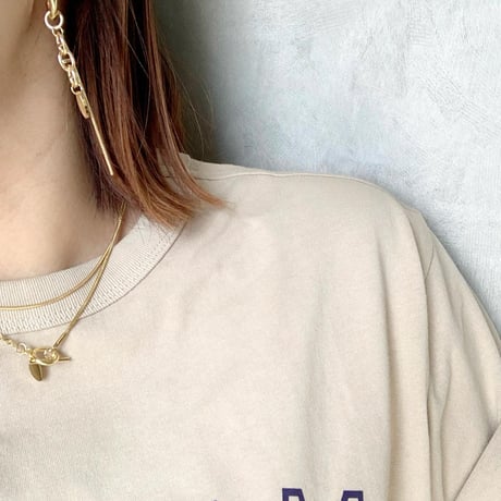 link chain×zirconia charm(ゴールド)