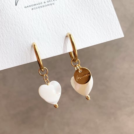 heart shell×double chain(シルバー)