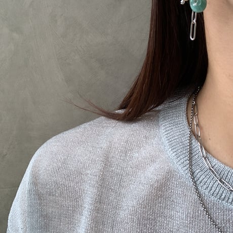 amazonite×pearl charm(シルバー)