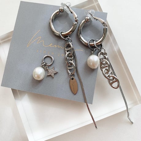 link chain×zirconia charm(シルバー)