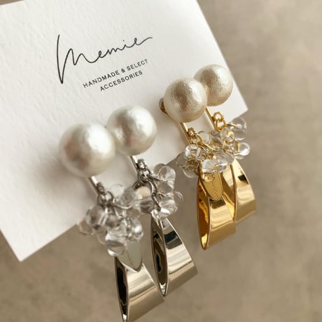 cotton pearl×metal triangle(ゴールド)