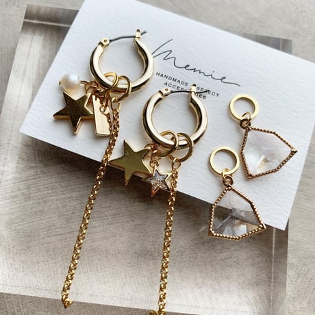 star★glass charm(シルバー)