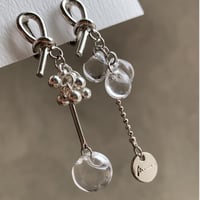 ribbon×clearbeads  asymmetry(シルバー)