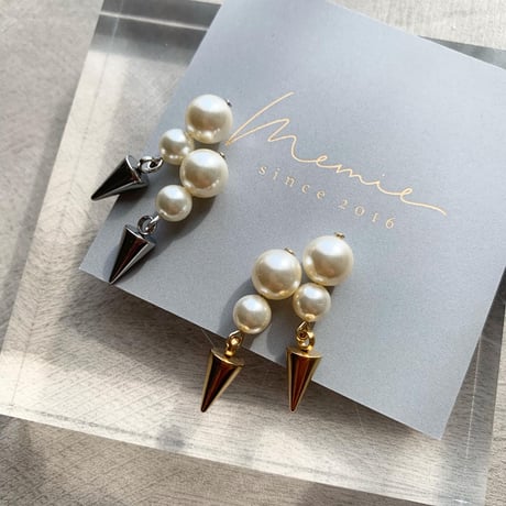 pearl×studs(ゴールド)