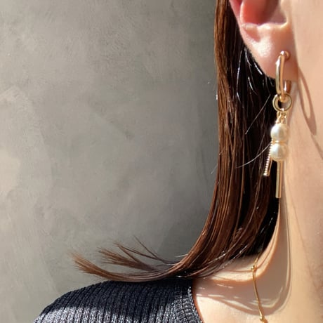 zirconia stick×pearl hoop