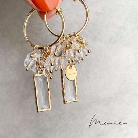 rectangle glass charm