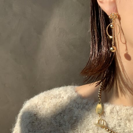 gold bubble×metal hoop