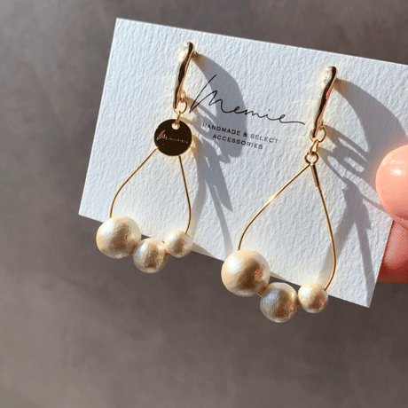 drop hoop×cotton pearl