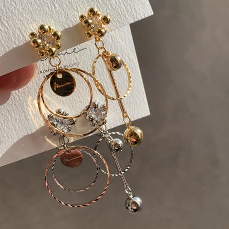 gold bubble×metal hoop