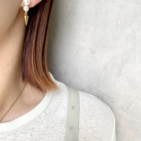 pearl×studs(ゴールド)