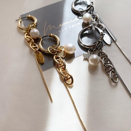 link chain×zirconia charm(ゴールド)